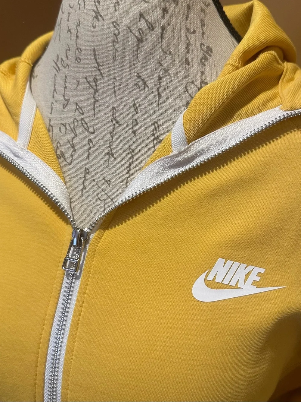 Nike golden yellow classic zip-up hoodie